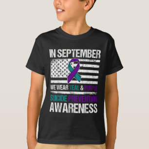 Im September Weber Aquamarine Lila Suizidpräventio T-Shirt