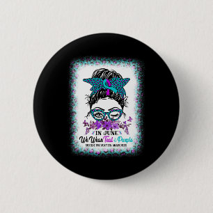 Im September Weber Aquamarinen und Lila Suizid Prä Button