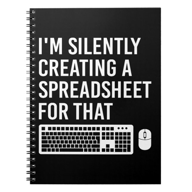I'm Silently Creating A Spreadsheet Actuary Funny Notizblock (Vorderseite)