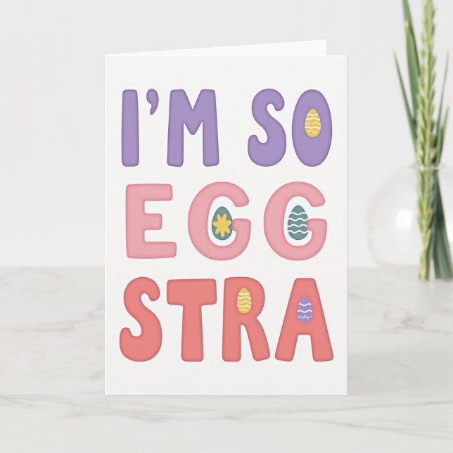 Im So Egg Stra Grußkarte Karte (Vorderseite)
