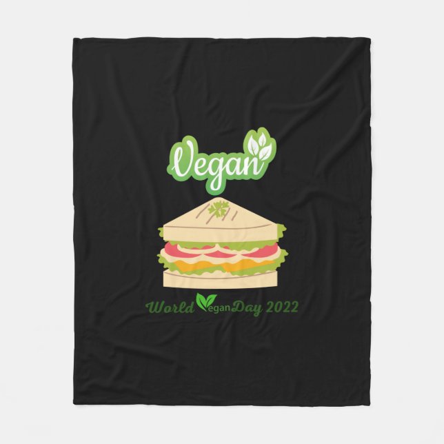I'm So fresh Vegan day 2022 Sticker1 Fleecedecke (Vorderseite)