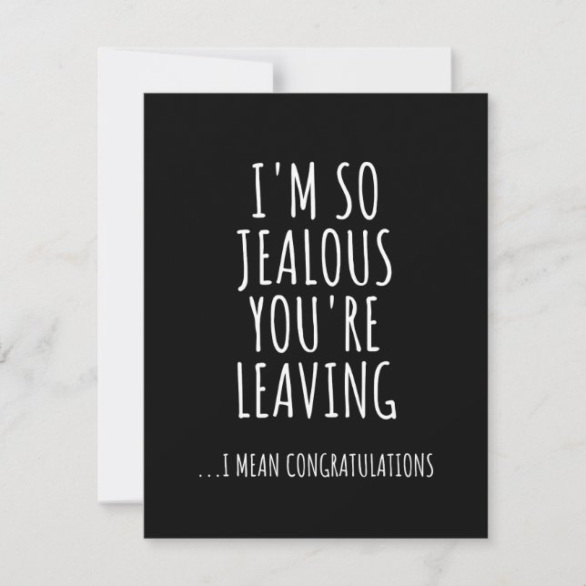 I'm So Jealous You're Leaving Save The Date (Vorderseite)