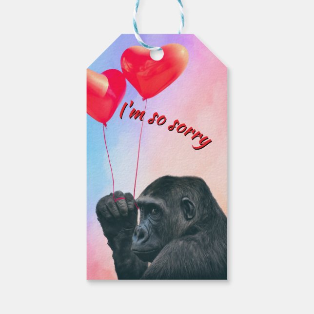 "I'm so sorry" Geschenkanhänger (Rückseite)