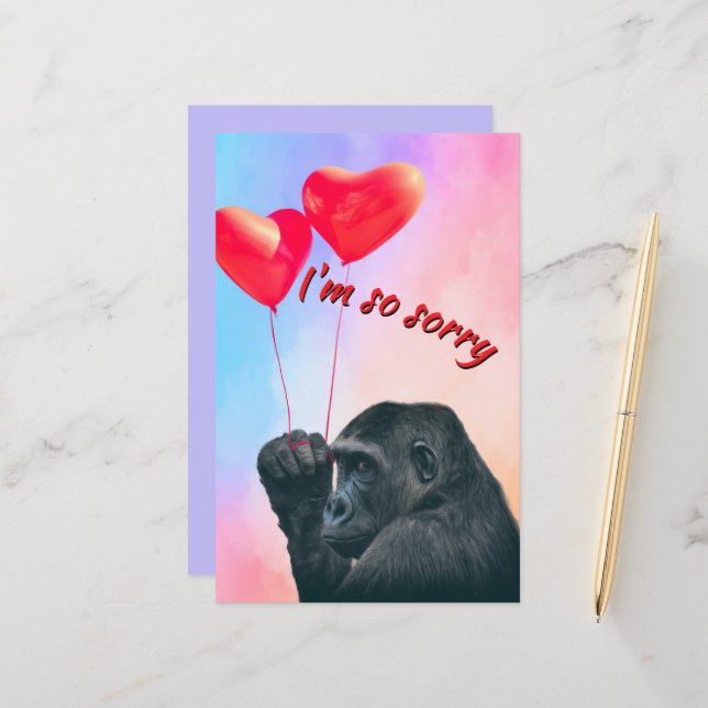 "I'm so sorry" Papiervel (Vorderseite/Rückseite Beispiel)