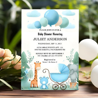 Im Soft Boho Bear Blue Cub Begrüßungstablett Babyd Einladung