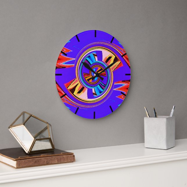 Im Sog des Wirbel Große Wanduhr (Büro)