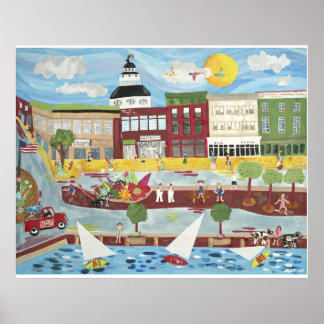 Im Sommer im Zentrum von Annapolis Poster