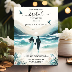 Im Sommer Ocean Beach Blue Water Brautparty Einladung