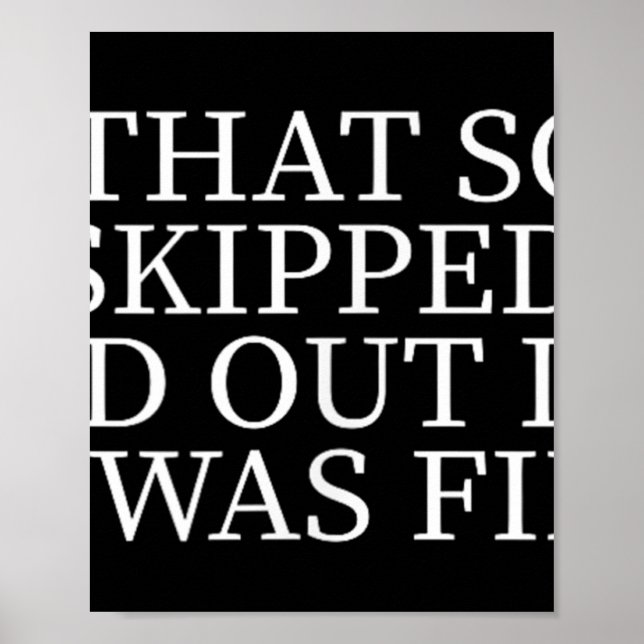 Im Song, den du übersprungen hast und später fand  Poster (Vorne)