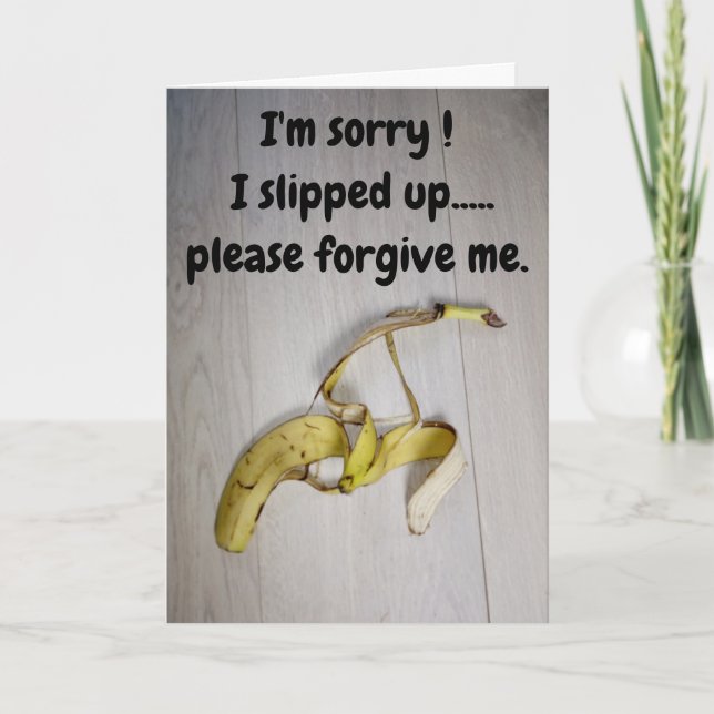 I'm sorry...banana skin  card karte (Vorderseite)