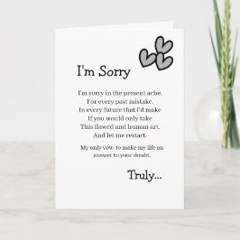 I'm Sorry Forgive Me Card Karte