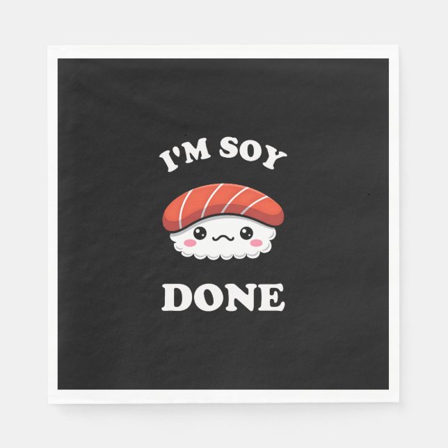 I'm Soy done Kawaii Sushi Serviette (Vorderseite)