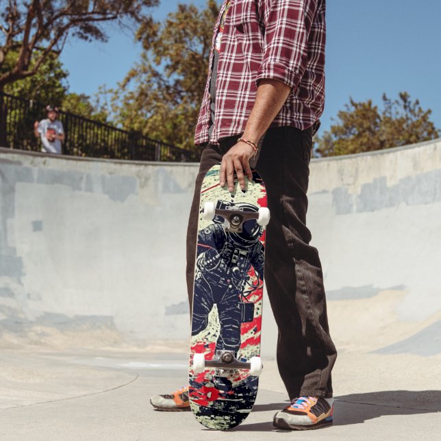 Im Space Skateboard verloren: Retro Fantasy Art (Außenbereich 2)