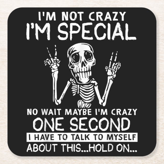 Im Special No Wait vielleicht im Crazy Skull Rechteckiger Pappuntersetzer (Vorderseite)