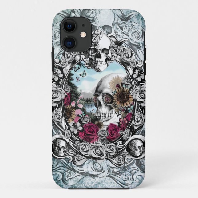 Im Spiegellandschaftsschädel Case-Mate iPhone Hülle (Rückseite)