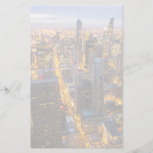 Im Stadtzentrum gelegene Chicago-Skyline an der Briefpapier