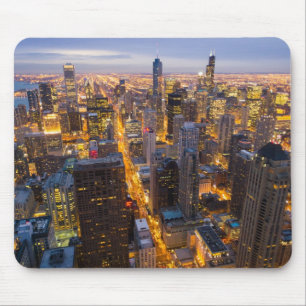 Im Stadtzentrum gelegene Chicago-Skyline an der Mousepad