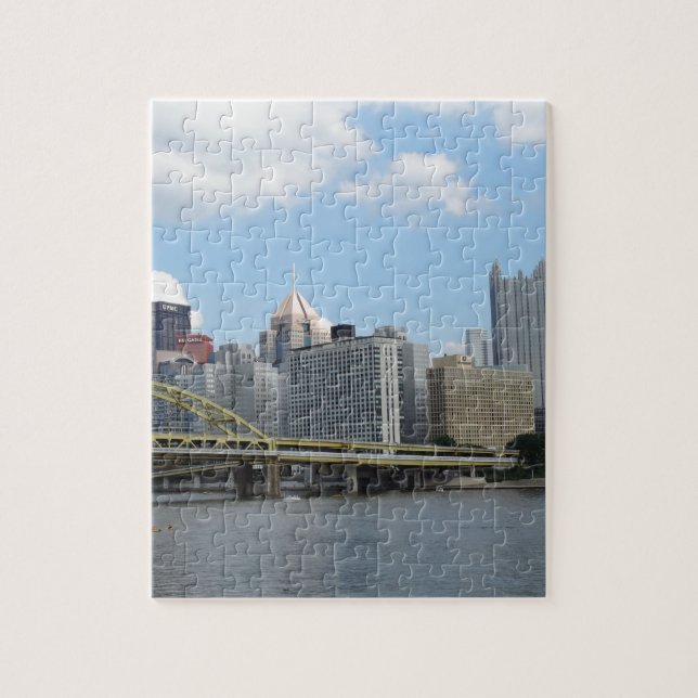 Im Stadtzentrum gelegene Pittsburgh-Skyline Puzzle (Vertikal)