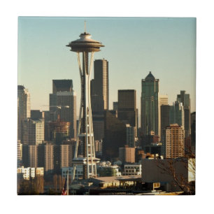 Im Stadtzentrum gelegene Seattle-Skyline und Fliese