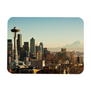 Im Stadtzentrum gelegene Seattle-Skyline und Magnet