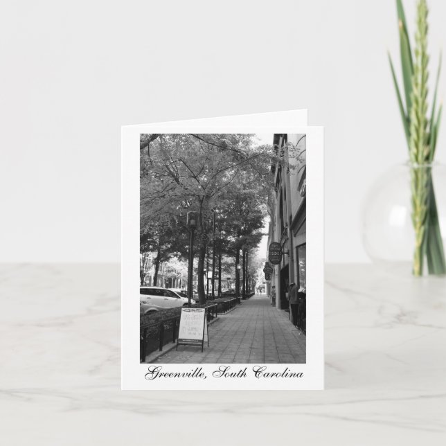 Im Stadtzentrum gelegene Straßen in Greenville Karte (Vorderseite)
