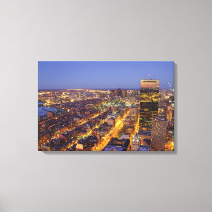 Im Stadtzentrum gelegener Boston- und Hancock-Turm Leinwanddruck