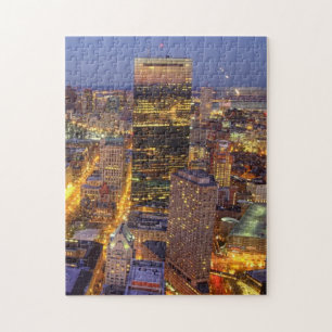 Im Stadtzentrum gelegener Boston- und Hancock-Turm Puzzle