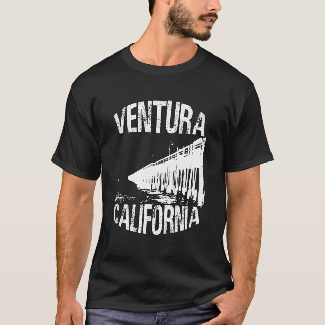 Im Stadtzentrum gelegener Grungy Pier u. Strand T-Shirt (Vorderseite)