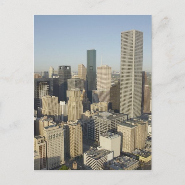 Im Stadtzentrum gelegenes Houston Postkarte (Vorderseite)
