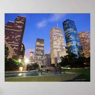 Im Stadtzentrum gelegenes Houston, Texas Poster