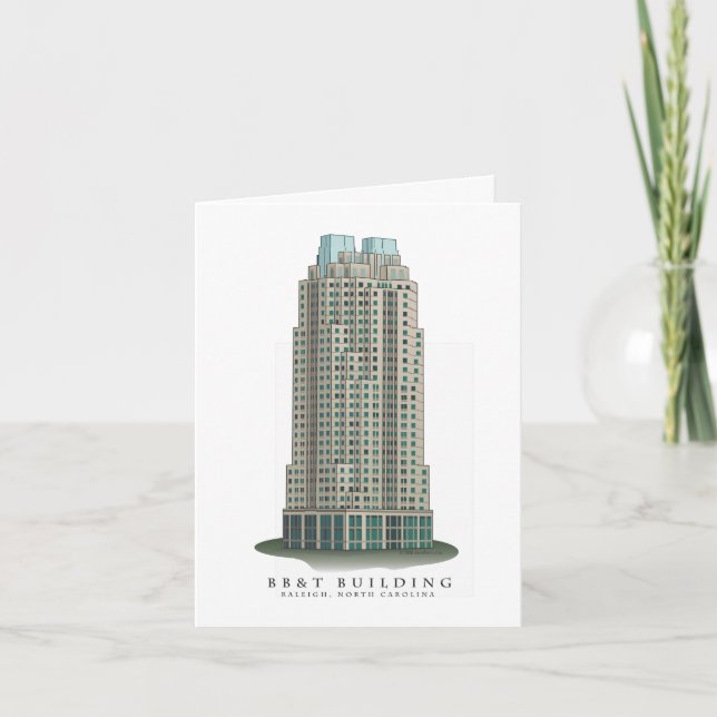 Im Stadtzentrum gelegenes Raleigh, NC Notecards Karte (Vorderseite)