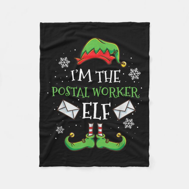Im Stal Worker Elf Weihnachten Fleecedecke (Vorderseite)