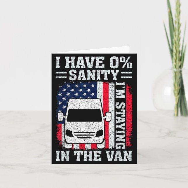 I'm Staying In Tha Van Phasmophobia Funny Man Wome Karte (Vorderseite)