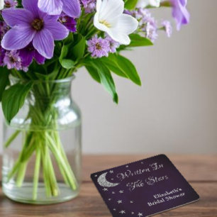 Im Sternenhimmel geschriebene Babyshower-Party für Rechteckiger Pappuntersetzer