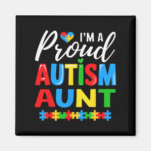 Im stolzen Autismus Tante Awareness Puzzle Piece Magnet