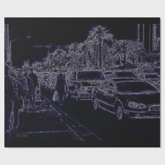 Im Straßenverkehr schwarz mattes Packpapier (Flach)