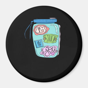 Im Stuck On You Sticker Minimales Liebesdesign  Magnet