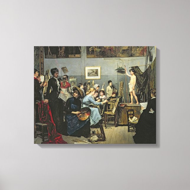 Im Studio Leinwanddruck (Vorderseite)