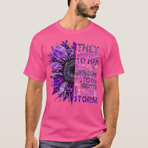 Im Sturm Sonnenblume Lila Ribbon Überdosis Awar T-Shirt