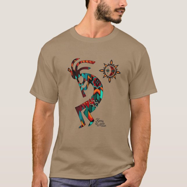 Im Südwesten Kokopelli spielt der T - Shirt Flute (Vorderseite)