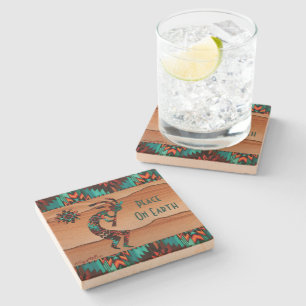 Im Südwesten von Kokopelli spielen Steinuntersetzer