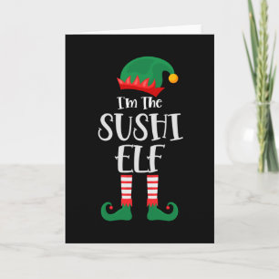 Im Sushi Elf passend Weihnachten Karte