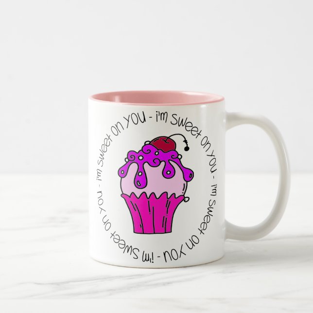 I'm Sweet on You Valentine Zweifarbige Tasse (Rechts)