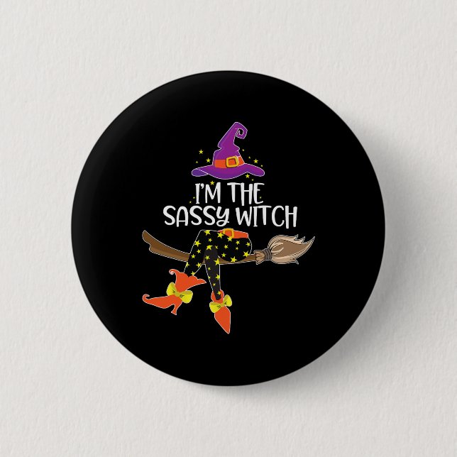 Im Sy Hexe Halloween Matching Group Kostüm Button (Vorderseite)