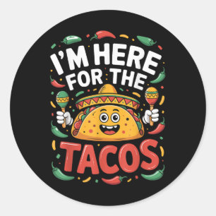 Im Tacos Fiesta Cinco de Mayo Funny Runder Aufkleber