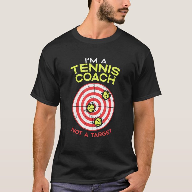 Im Tennistrainer kein Zieltrainer, der mit dem Ten T-Shirt (Vorderseite)