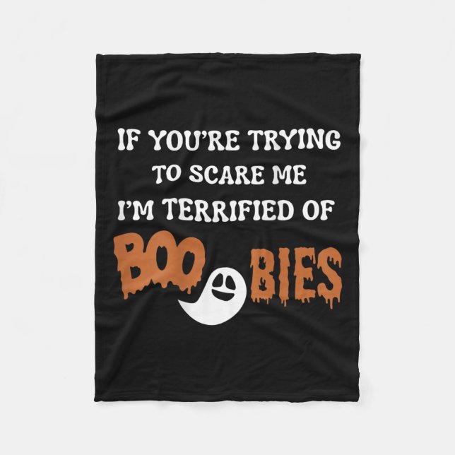 I'm Terrified Of Ies, Halloween Funny I'm Ed  Fleecedecke (Vorderseite)