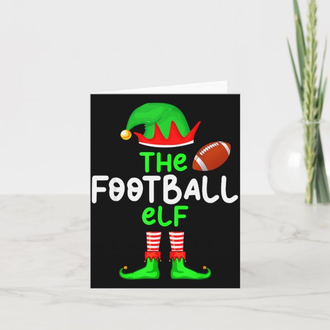 I'm The American Football Elf Christmas Matching P Karte (Vorderseite)