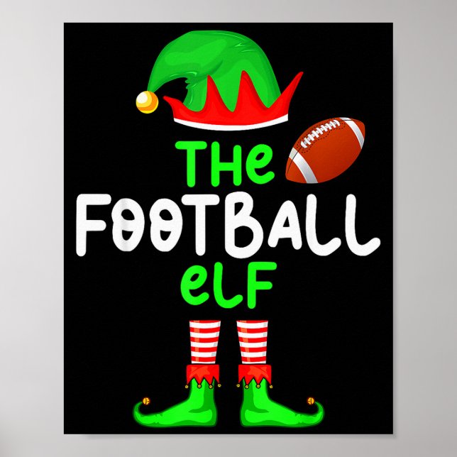 I'm The American Football Elf Christmas Matching P Poster (Vorne)