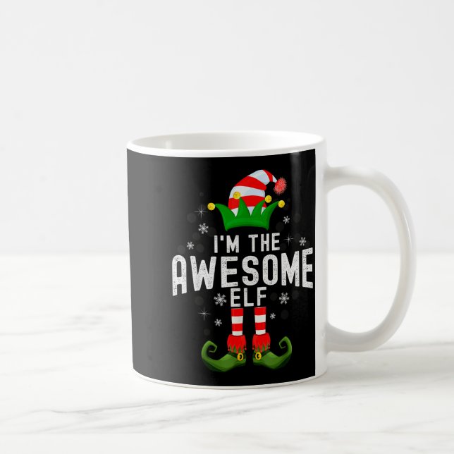 I'm The Awesome Elf Christmas Family Pjs Costume  Kaffeetasse (Rechts)